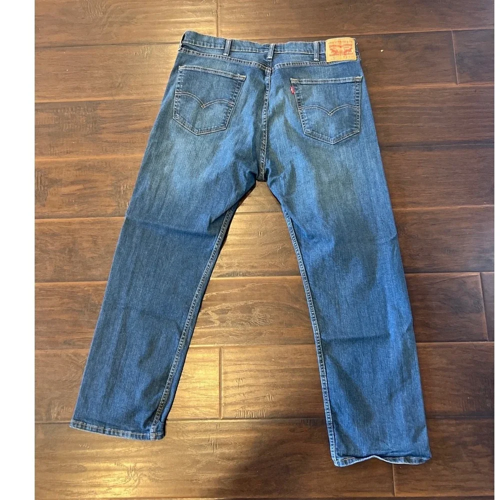 Levi's 505 Jeans Mens 40x30‎ Blue Regular Fit  Straight Leg Denim Dark